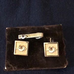 Tie tack and cuff links